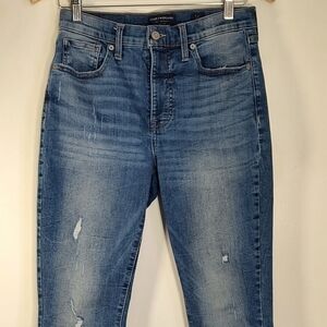 Lucky Brand High Rise Skinny Bridgette Women's frayed Hem Jeans